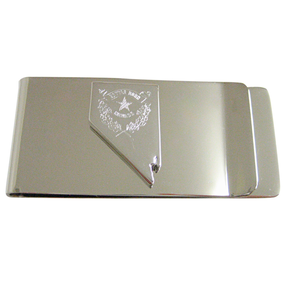 Nevada State Map Shape And Flag Design Money Clip - image 1